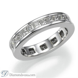 Picture of Diamond eternity ring, 2.35 carat princess