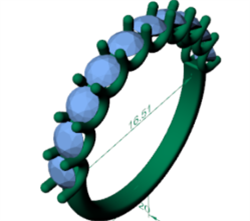 Picture of 1 carat Lab Diamonds, D VVS2 certified ring